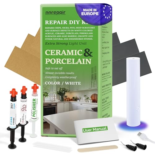 Porcelain Repair Kit (Clear/Transparent & White) - Fix Your Defects on Tiles