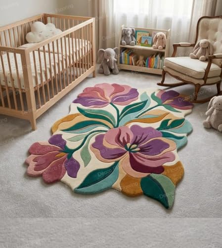 Image of Soft Pure Woolen Modern Collection Tufted Carpet for Living Room,Bedroom'Kitchen and Hall (6 X 8) Feet