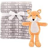 Hudson Baby Unisex Baby Plush Blanket with Toy, Fox 2 Piece, One Size