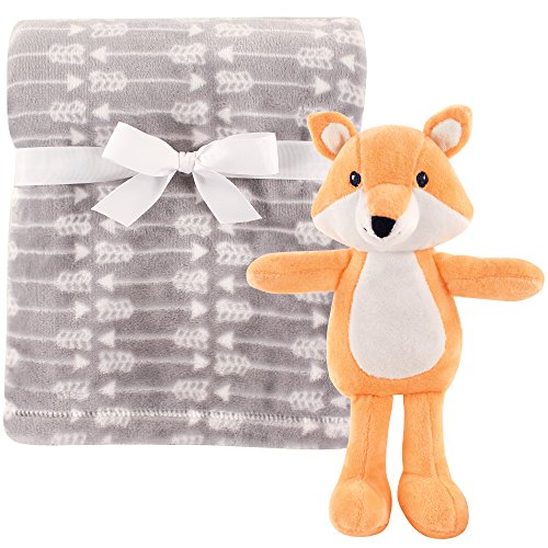 Hudson Baby Unisex Baby Plush Blanket with Toy, Fox, One Size