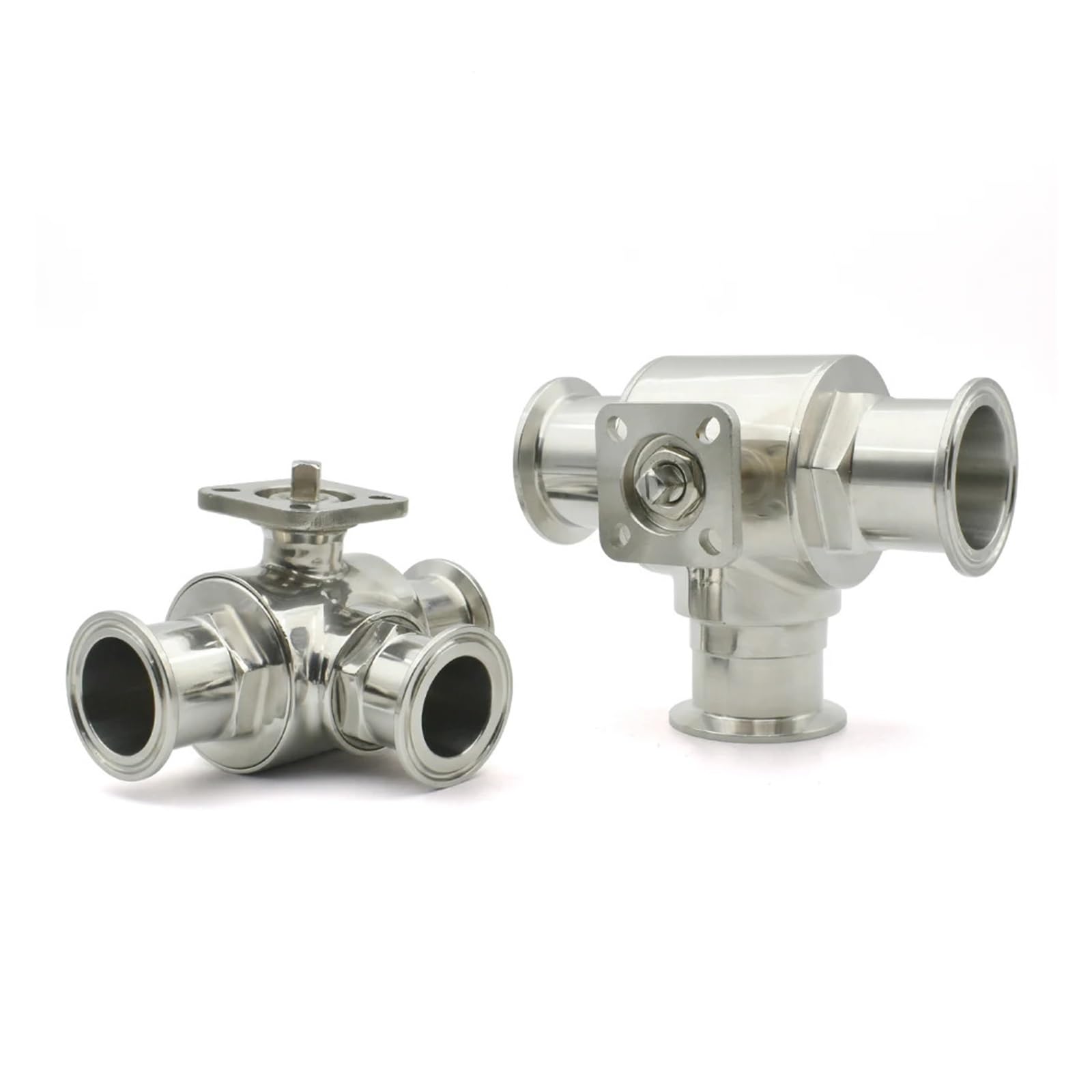 Vanne 3 voies 19-51 mm orifice T ou L inox 304 316L pour fluide