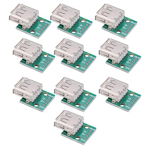 10 piezas Conector USB Tipo A hembra para prototipos miniatura 3