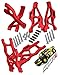 Front & Rear Suspension A Arms for Arrma 1/7 Mojave 6S BLX,ARRCat RC Upgrades Part Hops up,6pcs Aluminum Lower Upper Swing Arm Set for Arrma 1/7 Mojave 6S BLX,Red