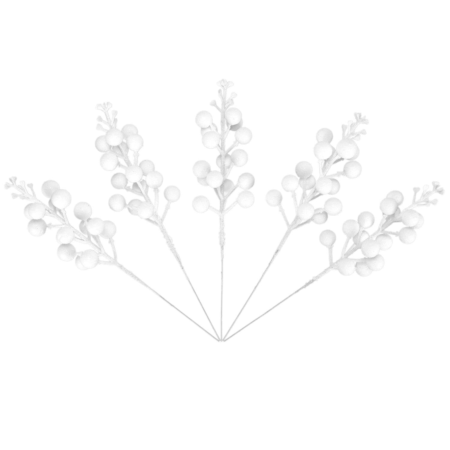 KKSTY Pack of 16 Christmas Glitter Berry Stem - Image 4
