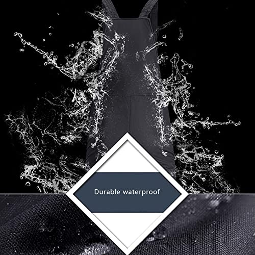 Nituyy Men's Waterproof Snow Ski Bibs Overalls Insulated Snowboard Snow Suit Skiing Bib Pants With Pocket (Black, S) #TOP4