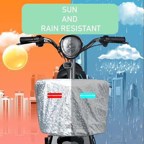 FZSECRIU 3 Paar Regenschutz Fahrradkorb, Wasserdicht, Aluminium, Grau, Lenkermontage, 7 kg Tragfähigkeit