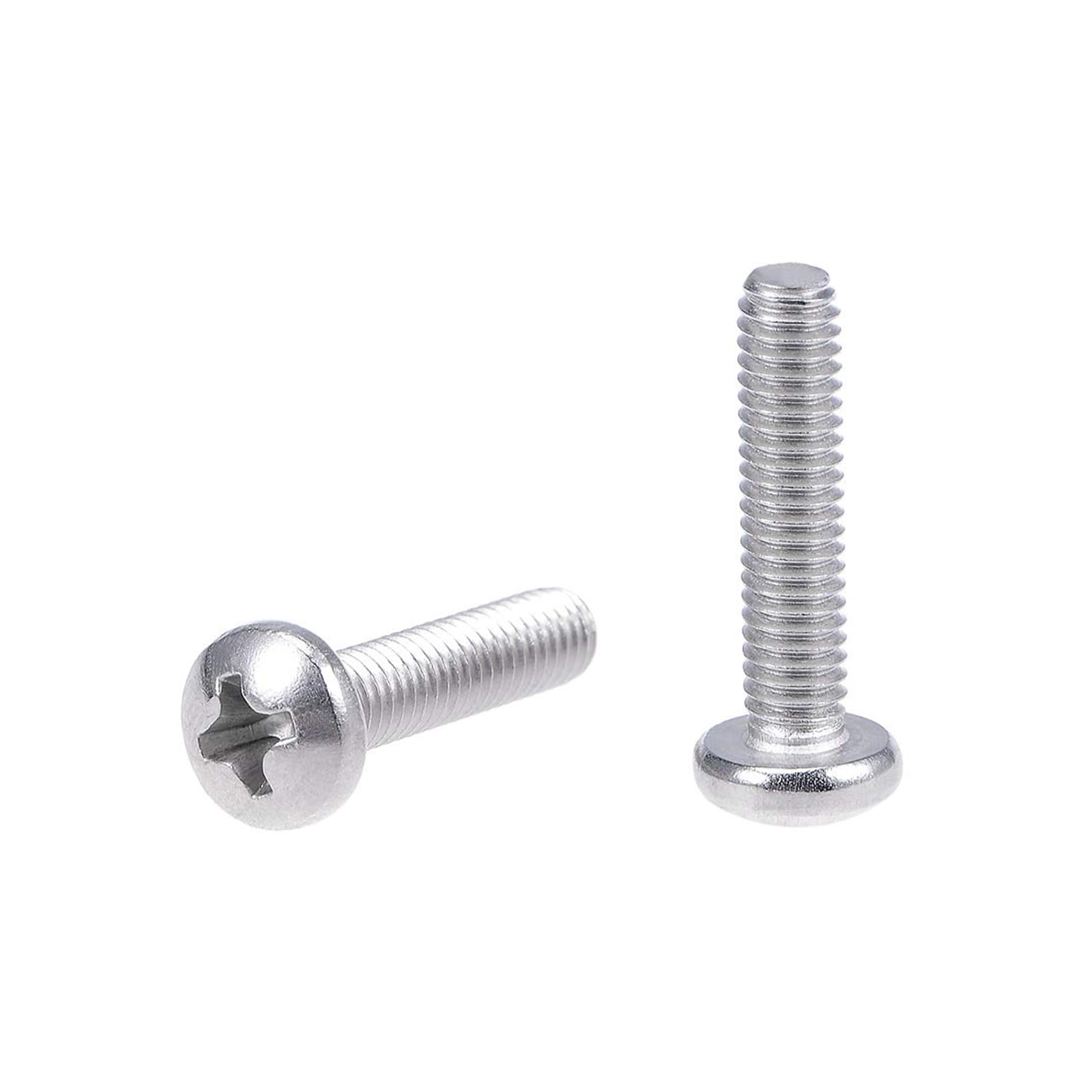 MACHSWON M4x18mm Machine Screws Pan Phillips Cross Head Screw 304 Stainless Steel Round Head Cross Screw Fasteners Bolts 20Pcs