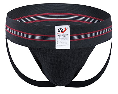 Preisvergleich Produktbild WANGJIANG Herren Sport Suspensorium Protective Jock Jockstrap schwarz XL