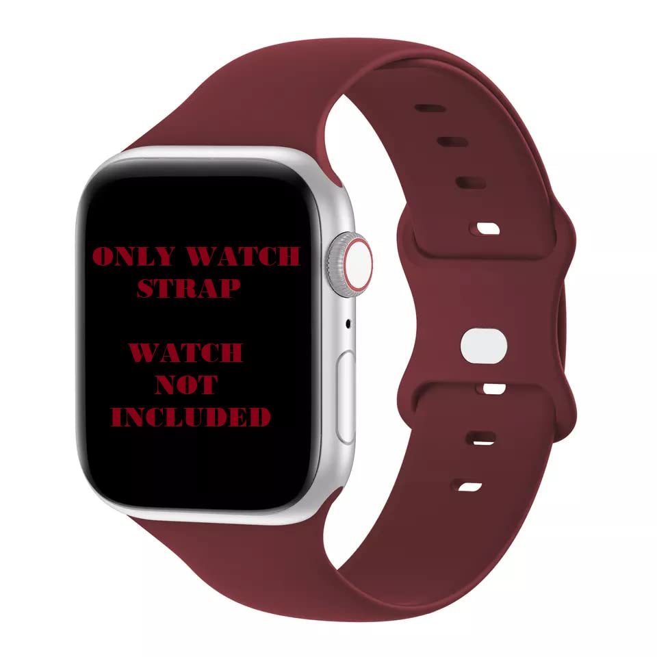 PEFKO PSS04 Unisex Butterfly Silicone Sports Watch Straps Compatible With Apple iWatch Replacement Bands For Men Women, Size [ 49MM 45MM 44MM 42MM ] [ 38MM 40MM 41MM ] Apple iWatch Series Ultra/8/7/6/5/4/3/2/1/SE/SE2【 👉 Only Silicone Strap for Apple iWatch ⌚ Watch NOT Included 】-image-40