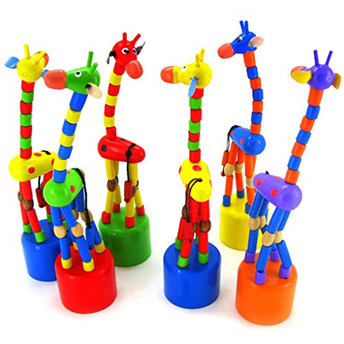 Preisvergleich Produktbild Internet Kinder-Intelligenz-Spielzeug Tanzen Stehen bunte Schaukel Giraffe Holzspielzeug