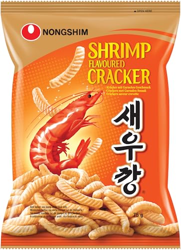 Nong Shim Shrimp Cracker – Knusprige Krabbencracker - koreanische Knabberei für jeden Tag – 1 x 75g