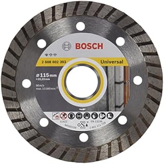 BOSCH 2608602393 Standard for Universal Turbo Diamond Cutting Disc, 115mm Ø, 22.23mm x 2mm x 10mm, Multicolor