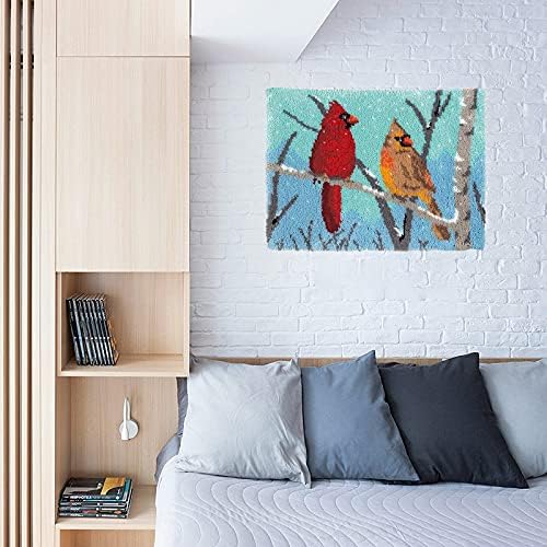 Latch Hook Kits Rug, Cardinal Crocheting Carpet Rug with Printed Canvas for Kids Adults Beginners, 20.5X15 Inch 2 - Cardinal 7 51Jw1InFMqS. AC