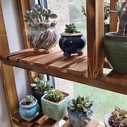 Jardinière échelle en bois pour optimiser vos petits balcons