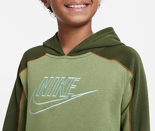 Nike Big Kids Boys' Amplify Sportswear Pullover Hoodie (Alligator/Rough Green, XS, X-Small)4
