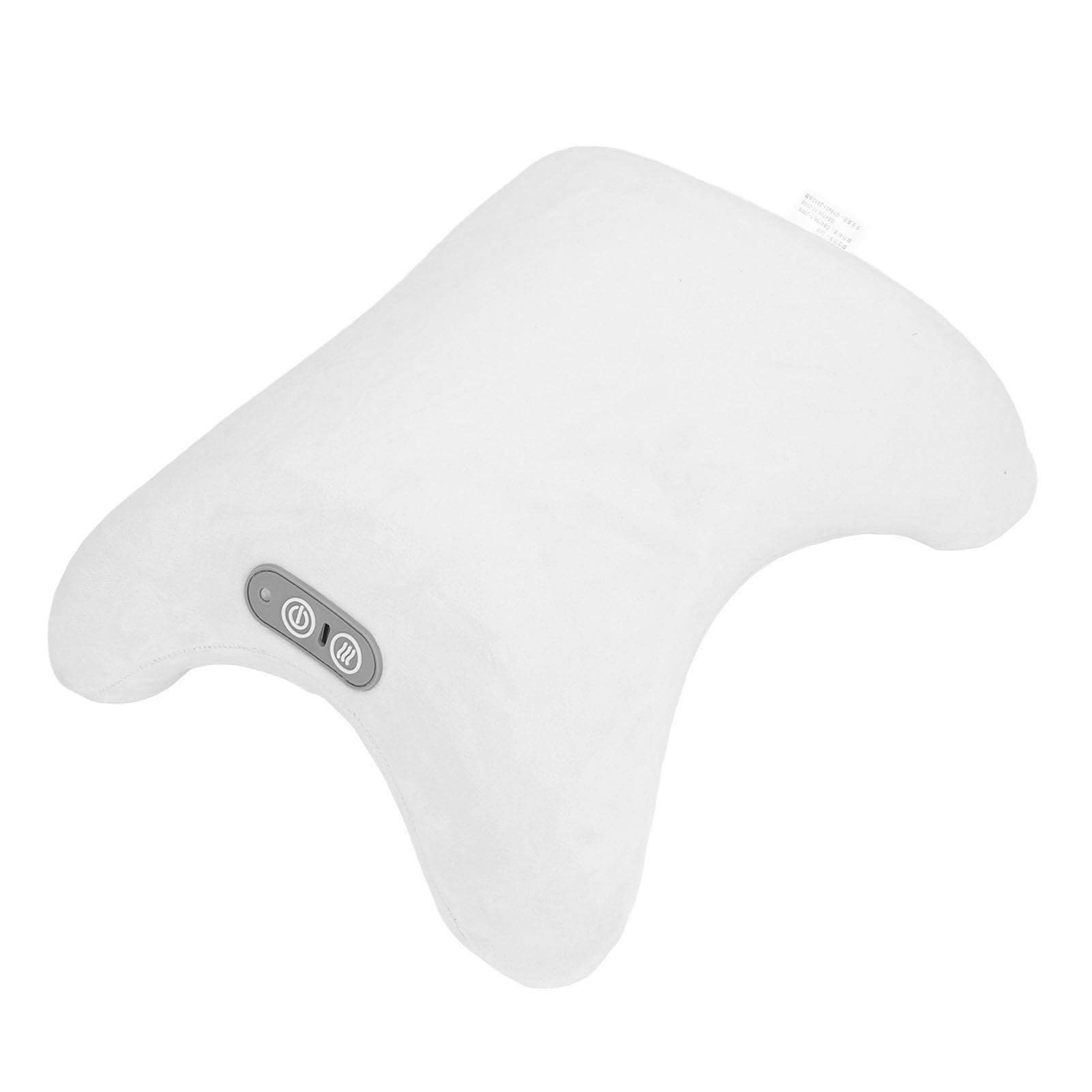 Almohada de masaje de masaje de masaje de espalda de shiatsu eléctrico con calor masaje vibratorio de amasado profundo portátil para la oficina Flanela para el hogar ABS (Gris)
