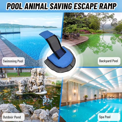 SilverChry Critter Escape Ramp, Tiersparende Fluchtrampe für Pool, Kleintier Swimming Fluchtrampe, Pool Rettungsrampe Tierrampe, Retten Frosch, Ente, Streifenhörnchen, Maus und Andere Tiere