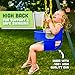 Deluxe High Back Full Bucket Toddler Swing with Exclusive Chain & Triangle Dip Pinch Protection and Carabiners for Easy Install - Blue - Squirrel Products