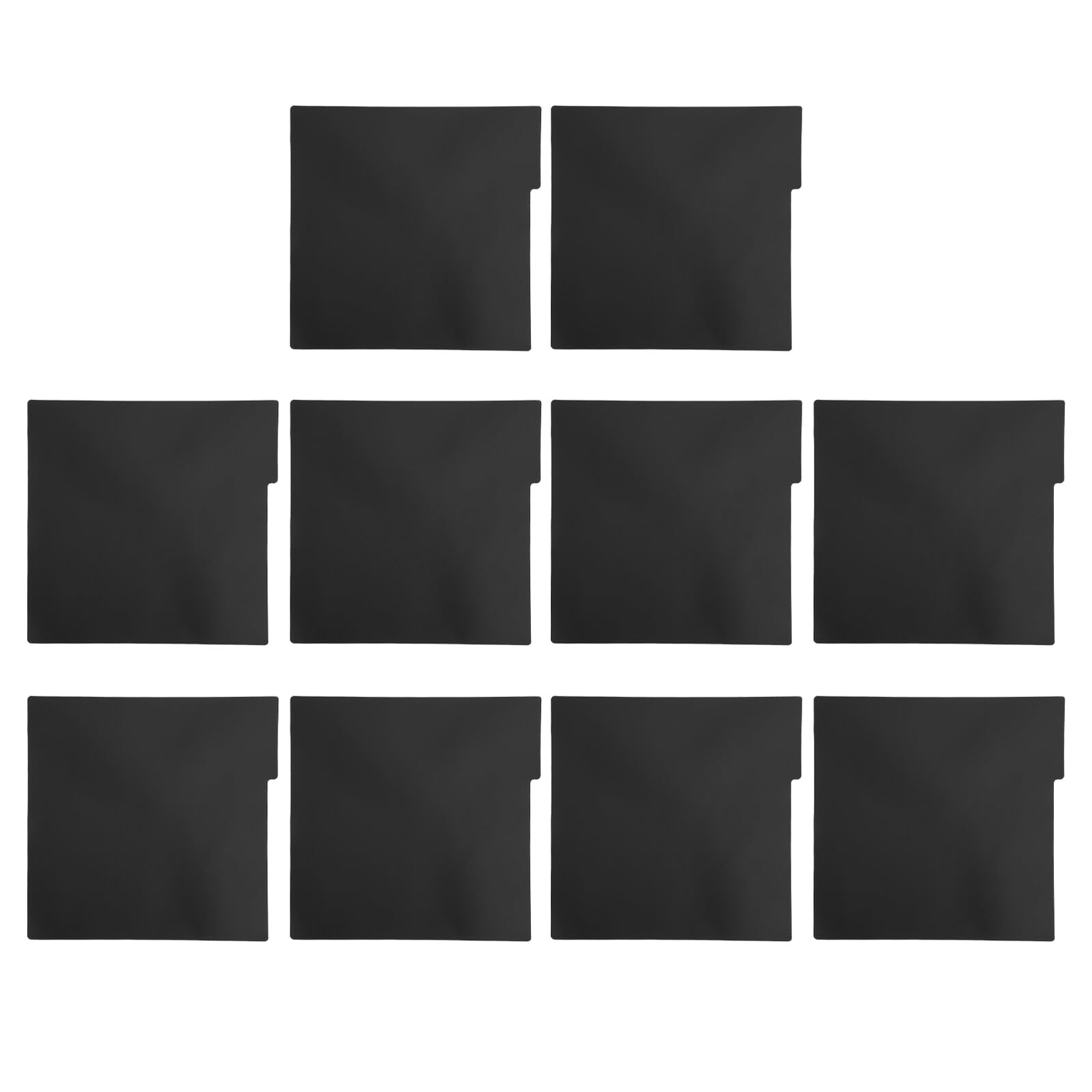 Zerodeko 10pezzi Divisori in Plastica per Album di Dischi in Vinile Separatori per Conservazione dei Dischi Divisori per Schede Indice Neri per Scaffali e Casse in Vinile
