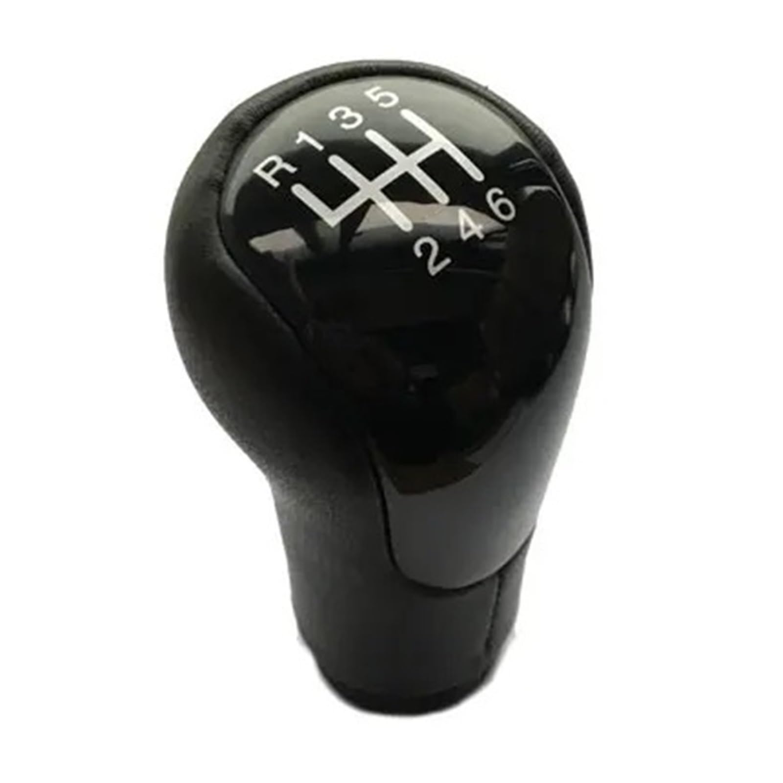 PYBYCEGNZK Car Interior Accessories for Fiesta MK6 2002-2008 MT 5 6 Speed Car Shift Gear Knob Handle Head(6speed Black)