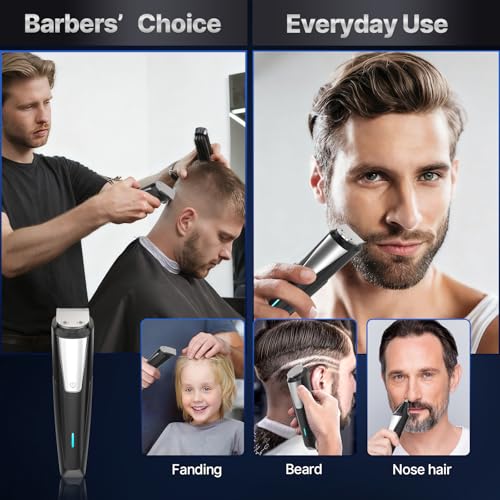 Image of Valano Professional Beard Trimmer Men's Hair Clippers for Men All-in-One Self-Sharpening Electric Blades Mustache Grooming Kit Gift for Men Boyfriend Husband Family