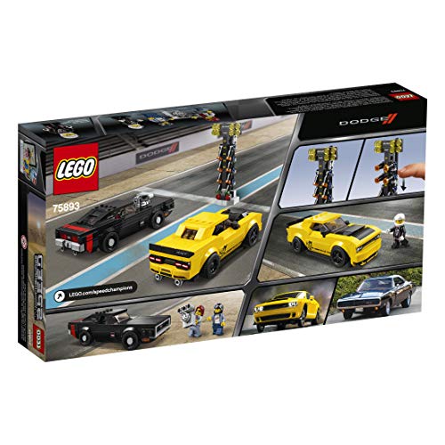 LEGO Speed Champions 2018 Dodge Challenger SRT Demon and 1970 Dodge Charger R/T 75893 Building Kit , New 2019 (478 Piece) – Bild 6