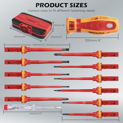 1000V Insulated Electrician Screwdriver Set