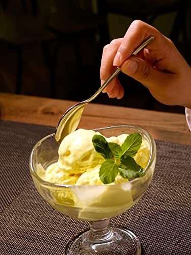 Image of Glassbunny Crystal Glass Ice Cream Cups Premium Ice Cream Glasses Cups Dishes for Home Milkshake, Yogurts, Fruit & Pudding Serving Bowl Salad Dessert Cup 150ML Pack of 4