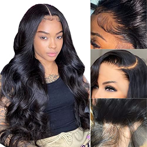 Body Wave Lace Front Wigs Human Hair Pre Plucked with Baby Hair 150% Density 9A Brazilian Virgin Human Hair 13x4 HD Lace Front Wigs Human Hair (14inch)