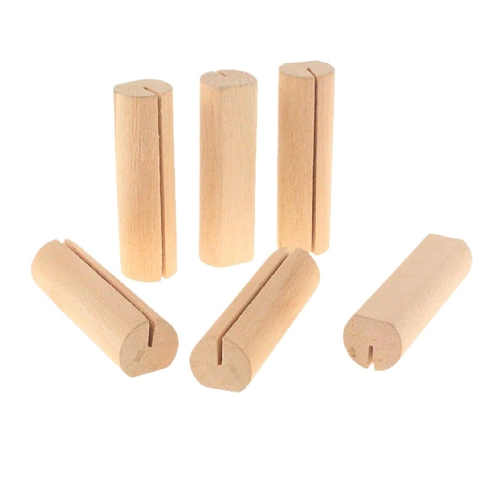 Tischkartenhalter aus Holz, 40 Stück, Naturholz, Tischkartenständer, Cliphalter für Hochzeitstisch, Namennummer, Bilder