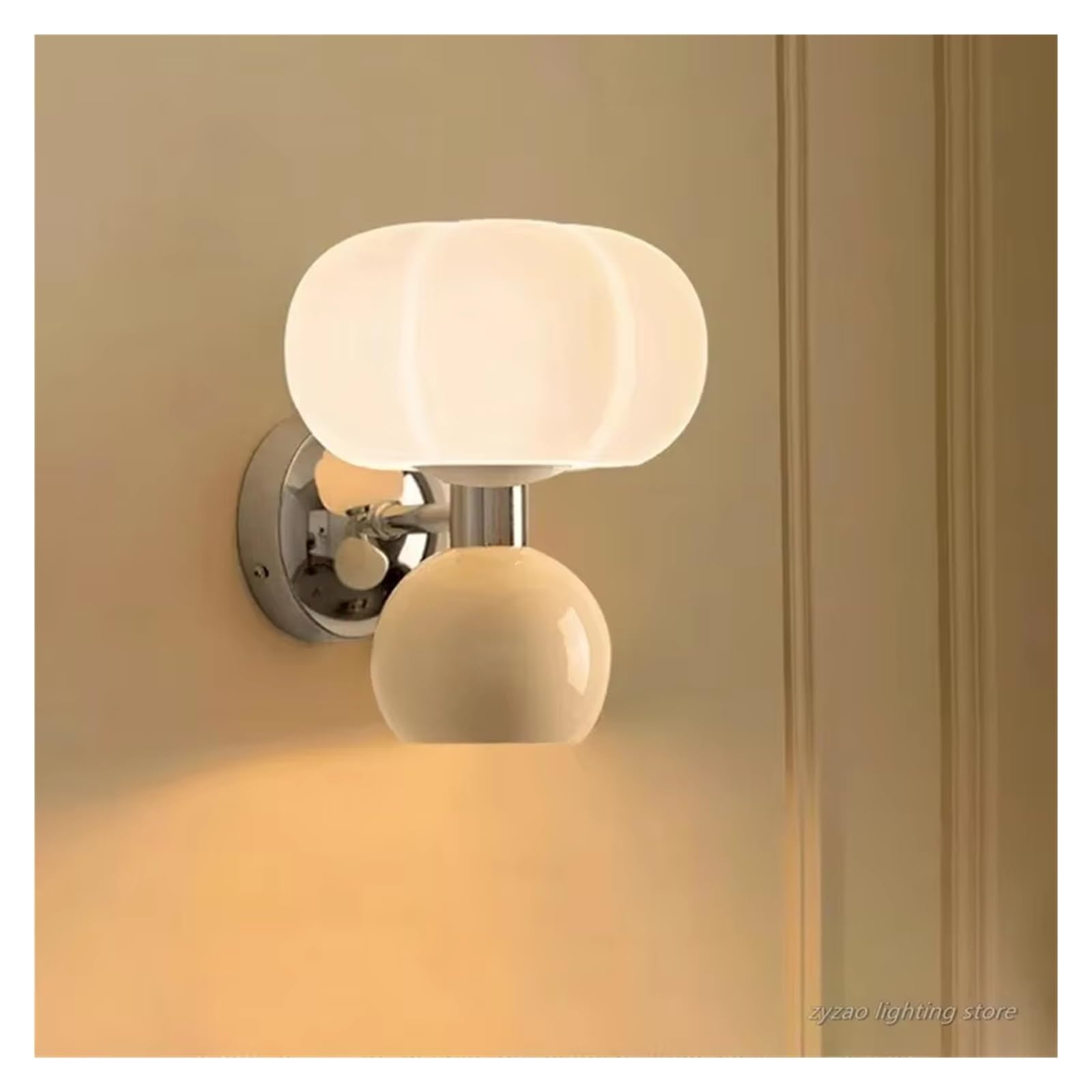 IvyLoutish Modern LED Wall Lamps Cream Breeze Pumpkin Sconces Bulb for Study Living Room,Modern