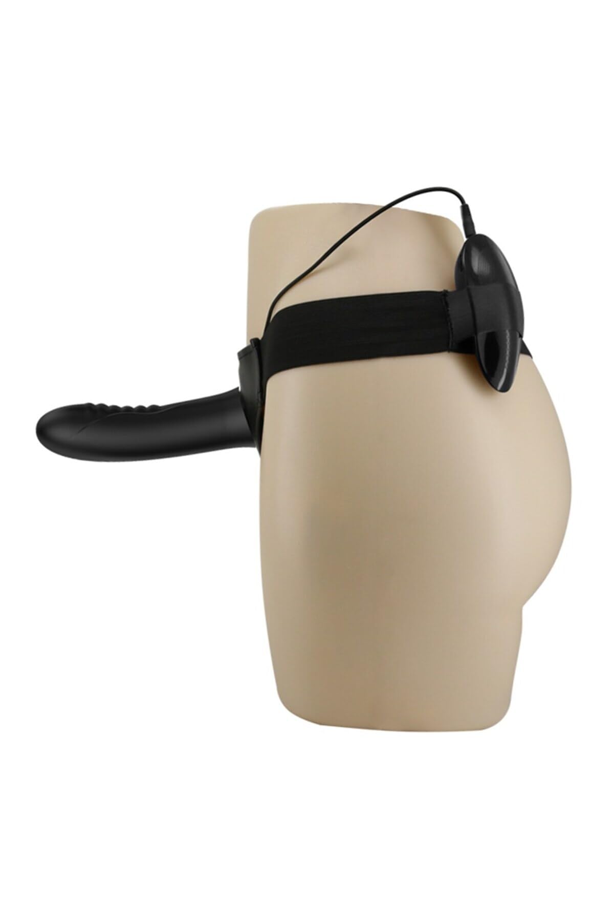 TruvaShop, 18,5 Cm Içi Boş Belden Bağlamalı Titreşimli Protez Vibratör, Vibratör Hazb1223