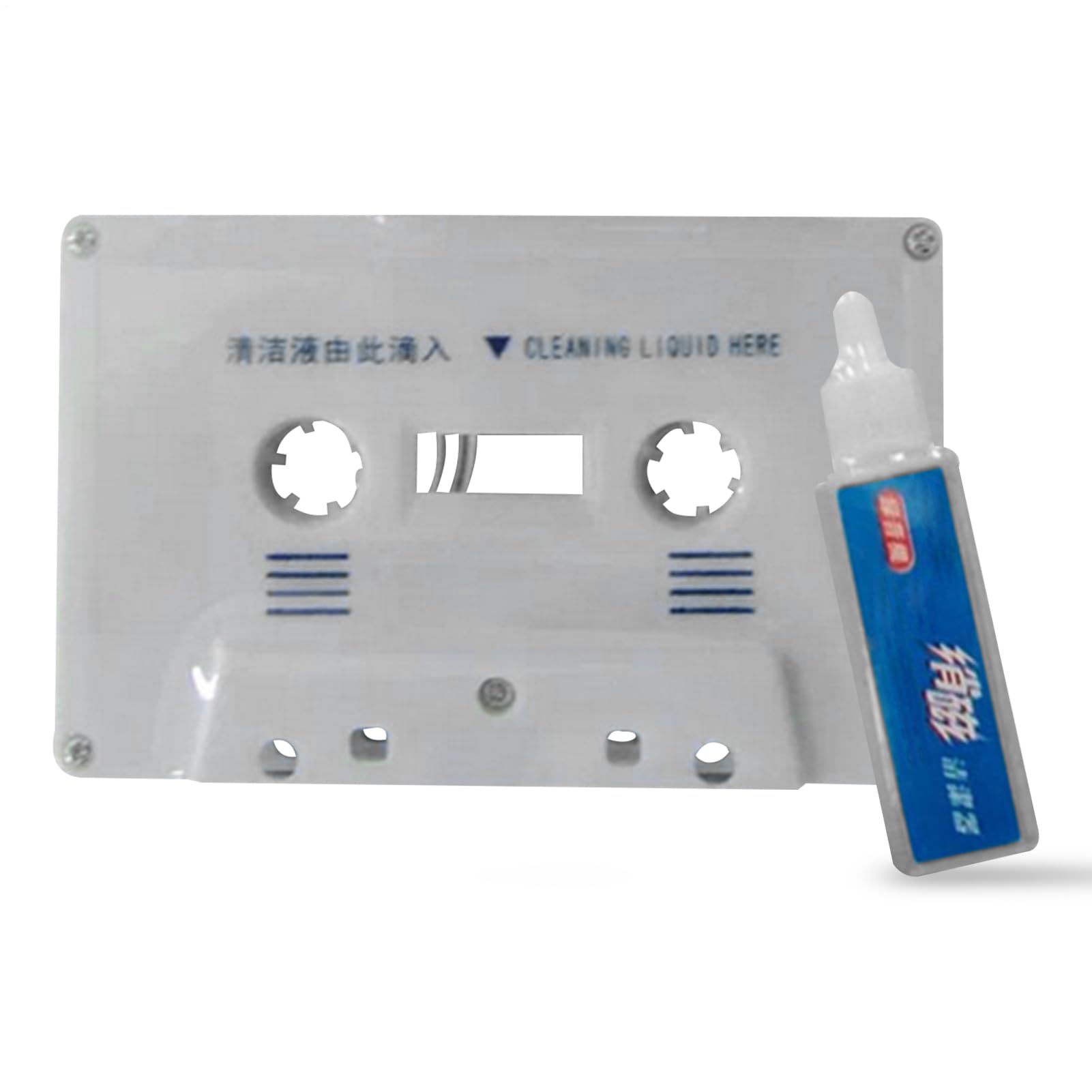Pulitore Testine Per Musicassette Kit Pulizia Cassette Audio,Set Manutenzione Hi-Fi Rimozione Polvere Compatta Stereo Registratori e Auto