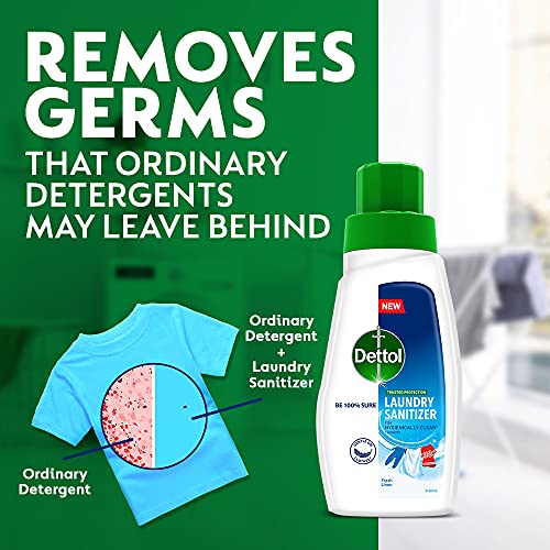 Image of Dettol Disinfectant Sanitizer Wet Wipes for Skin & Surfaces, Original - 80 Count & Body Wash and Shower Gel, Cool - 250ml & Detergent After Wash Liquid Laundry Sanitizer, 480ml, Fresh Linen