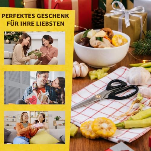 Ggomi Korean Barbecue Kalbi Rib Fleisch Schneiden Scheren/Gezackte Klinge 3 T/Edelstahl Schere Grosse 10 1/4 Zoll – Ansicht 6