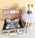 Personalized Natural Keepsake Baby Box - Keepsake Suitcase, Memory Case, Baby Memento Box, Vintage Suitcase - Handmade & Hand-crafted - New Baby Gift - Brand DAISY FIELDS - Soft Gray Color