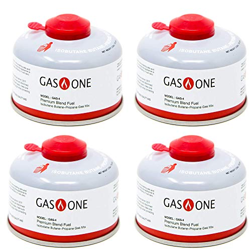 Comparison: Best Fuel For A Stove 11 GasOne Camping Fuel Blend Isobutane Fuel Canister 100g (4 Pack)