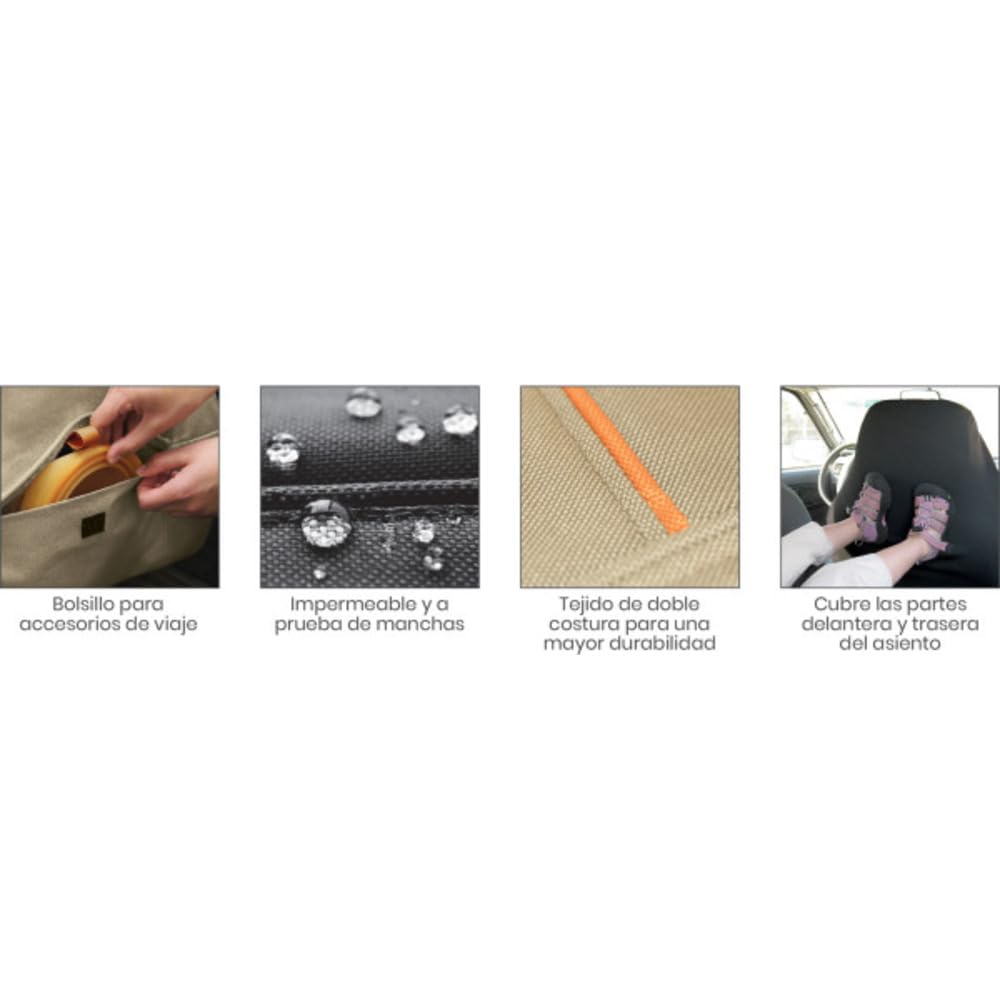 Kurgo Rover Funda de Asiento Delantero | Impermeable, Correas Ajustables, Antiarañazos, Bolsillo Grande