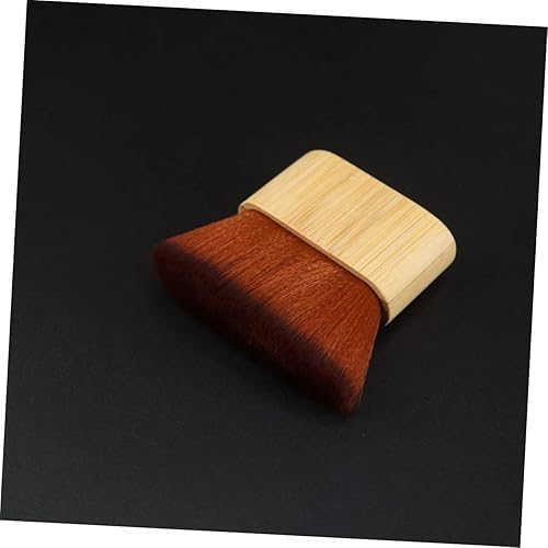 Miniatura 8 de Cepillo de cerdas flexibles, plumero de pelo para peluqueros peluquero, cepillo de depilación, plumero de cuello, mango de bambú