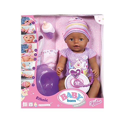 Baby Born 30863 Baby Born - Muñeco Interactivo (9 Funciones y 11 Accesorios)