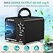 ODUOD Ozone Generator 65,000mg/h,Commercial/Home Ozone Odor Eliminator, Portable High-capacity O3 Ion Deodorizer, Suitable for 4500 Square Feet of Cars, Pets, Kitchens, Smoke-filled Spaces(Black)