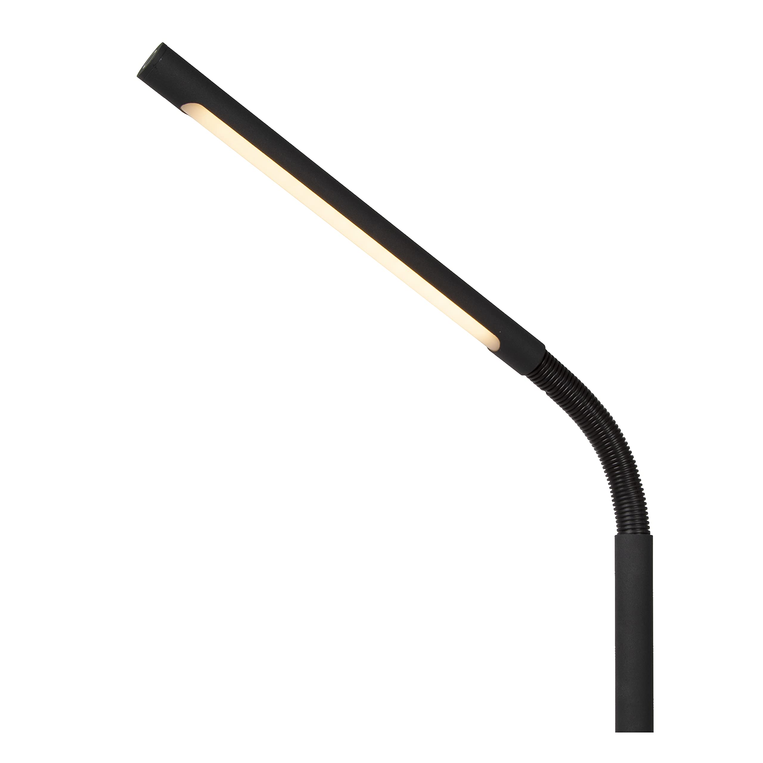 LUCIDE GILLY - wiederaufladbare Stehlampe Mit Leselampe - Akku/Batterie - LED Dim. - 1x6W 2700K - Schwarz
