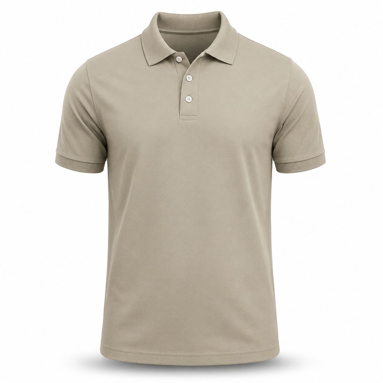 asur Men's Light Khaki Micro Polyester Polo T-Shirt Regular Fit-picture-23