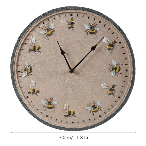 Horloge murale d'extérieur étanche de 12 pouces résistante aux UV et à l'eau - 4