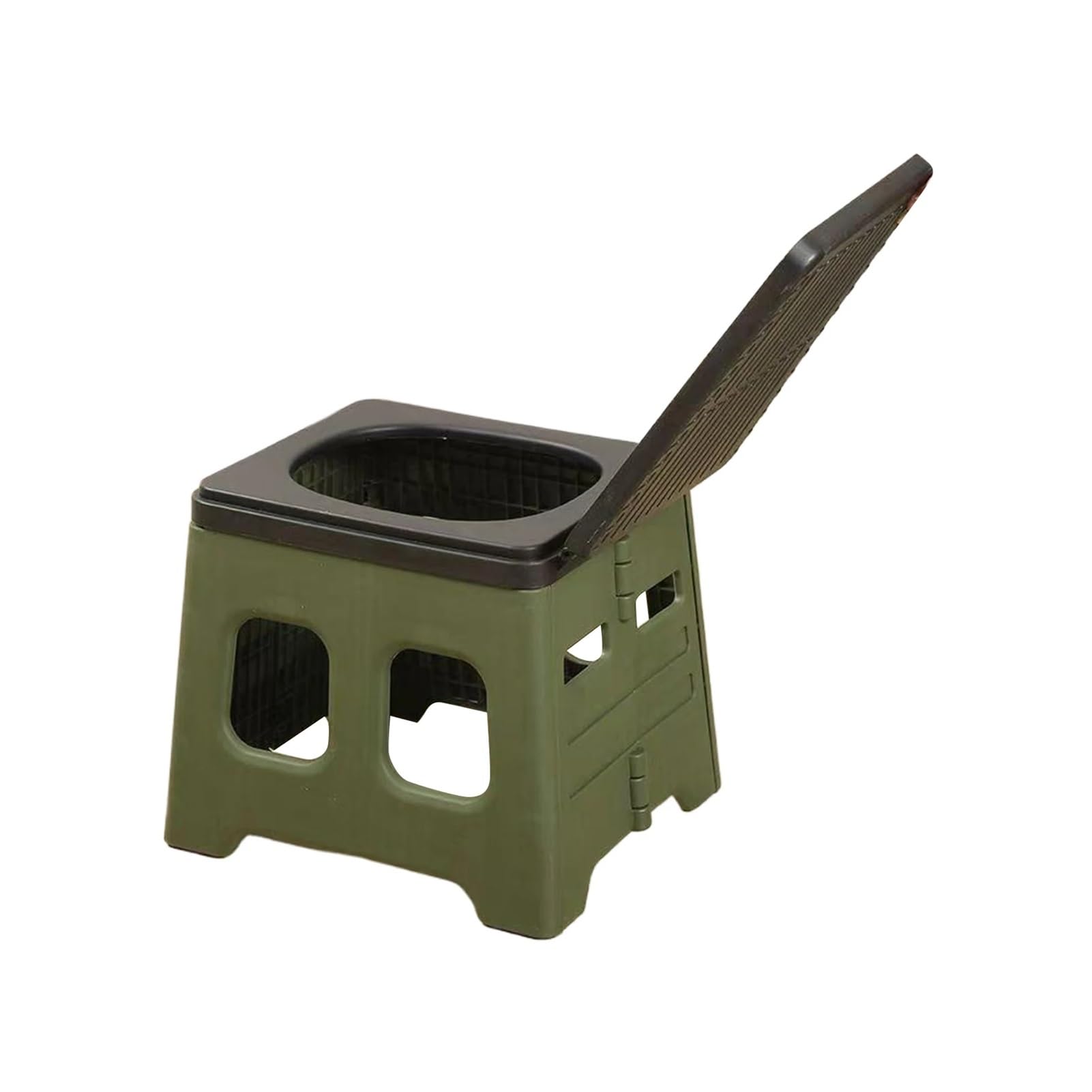 Folding Toilet Car Folding Toilet Bucket Capacity Trash Can for Tour Emergency Self-Driving Travel Portable Outdoor Camp Toilet(Type1 Green)