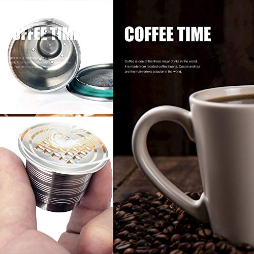 Ajcoflt Cápsulas de café reutilizáveis Copo Filtros de café em aço inoxidável 1 cápsula recarregável
