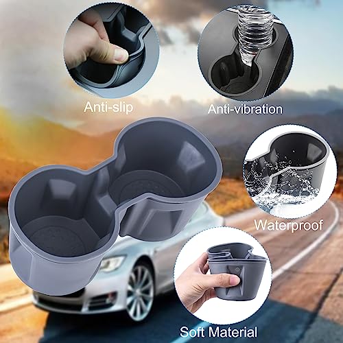 4PCS Center Console Organizer Tray Compatible with Model 3 Model Y 2023 2022 2021 Accessories, Armrest Hidden Drawer Storage Box Cup Holder Interior Accessories - Thumbnail 4