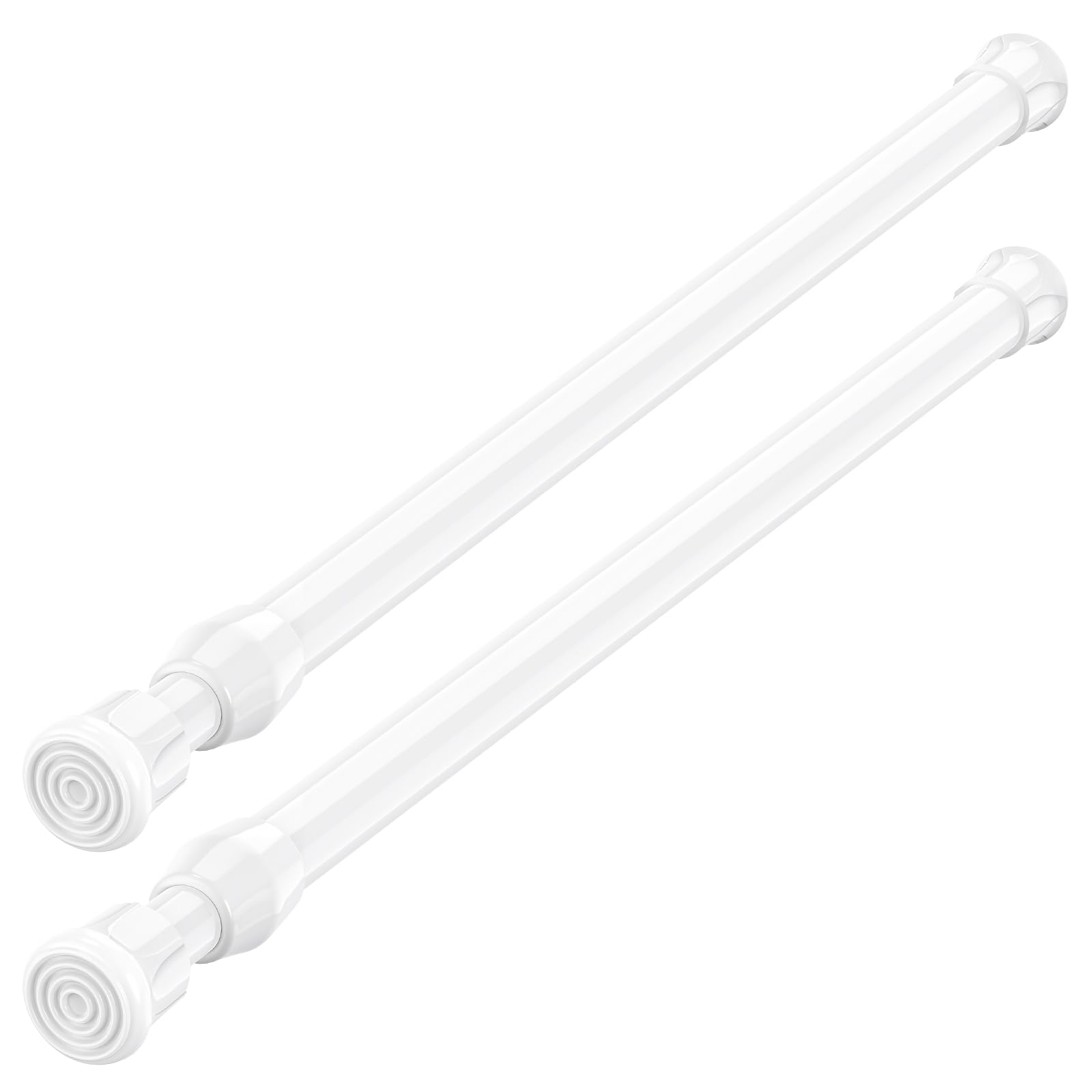 AIZESI (41cm - 70cm -2PCS, White) - 2PCS Tension Rod Samll Curtain Rod 41cm - 70cm (White-2pcs)