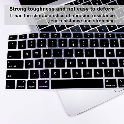 Protector de teclado para MacBook Air de 13 pulgadas, cubierta de silicona suave lavable 6