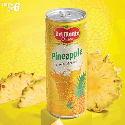 Image of Del Monte Pineapple Fruit Drink (Pack of 18) - Tropical Taste, Real Pineapple Crush, Perfect for Cocktails & Mocktail | No added Preservatives